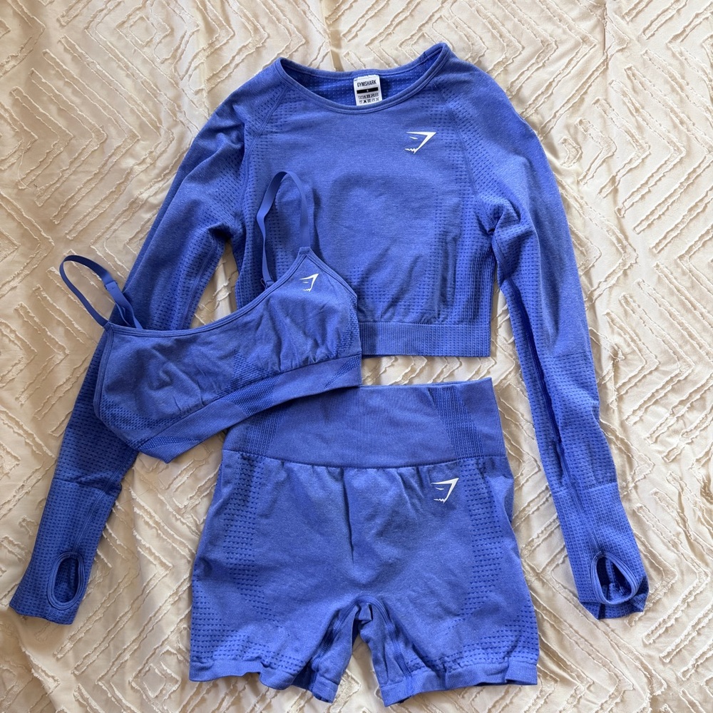 Gymshark Blue Vital Seamless Set